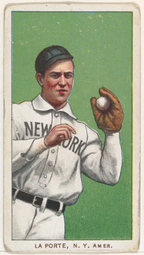 La Porte, New York, American League, from the White Border series (T206) for the American Tobacco Company by American Tobacco Company, print, 1909-1911