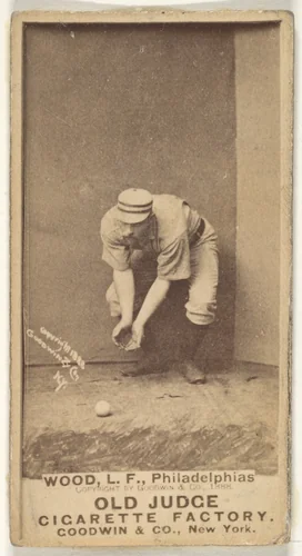 George A. Wood, Left Field, Philadelphia, from the Old Judge series (N172) for Old Judge Cigarettes by Goodwin & Company, photograph, 1888