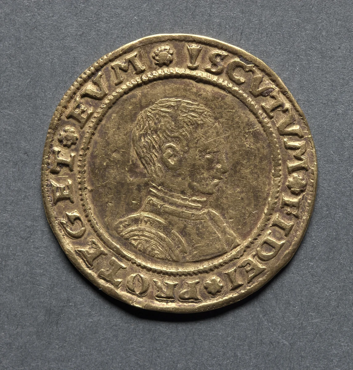 Half Sovereign: Edward VI (obverse) by Unknown, metalwork, 1549-1550