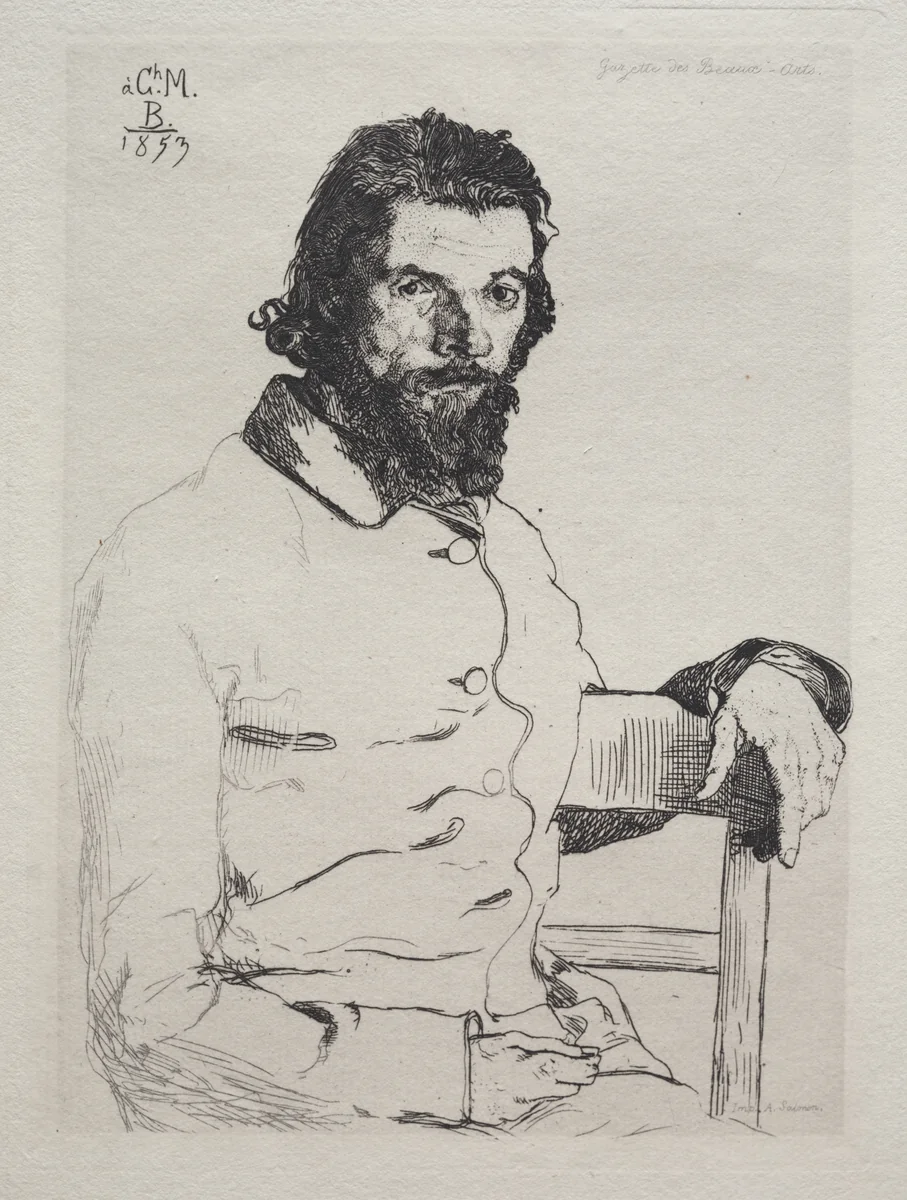 Charles Méryon by Félix Bracquemond, print, 1884