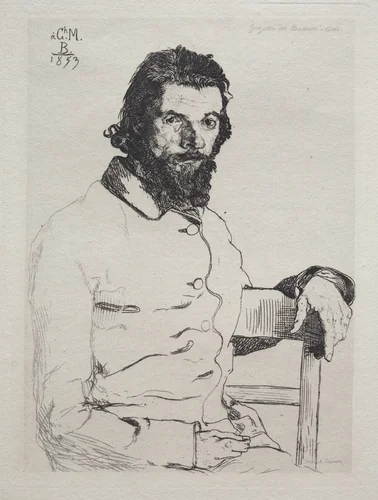 Charles Méryon by Félix Bracquemond, print, 1884