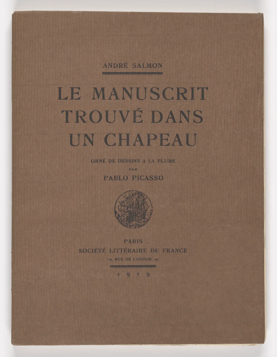 Le Manuscrit Trouvé dans un Chapeau by Pablo Picasso, illustrated book, 1919