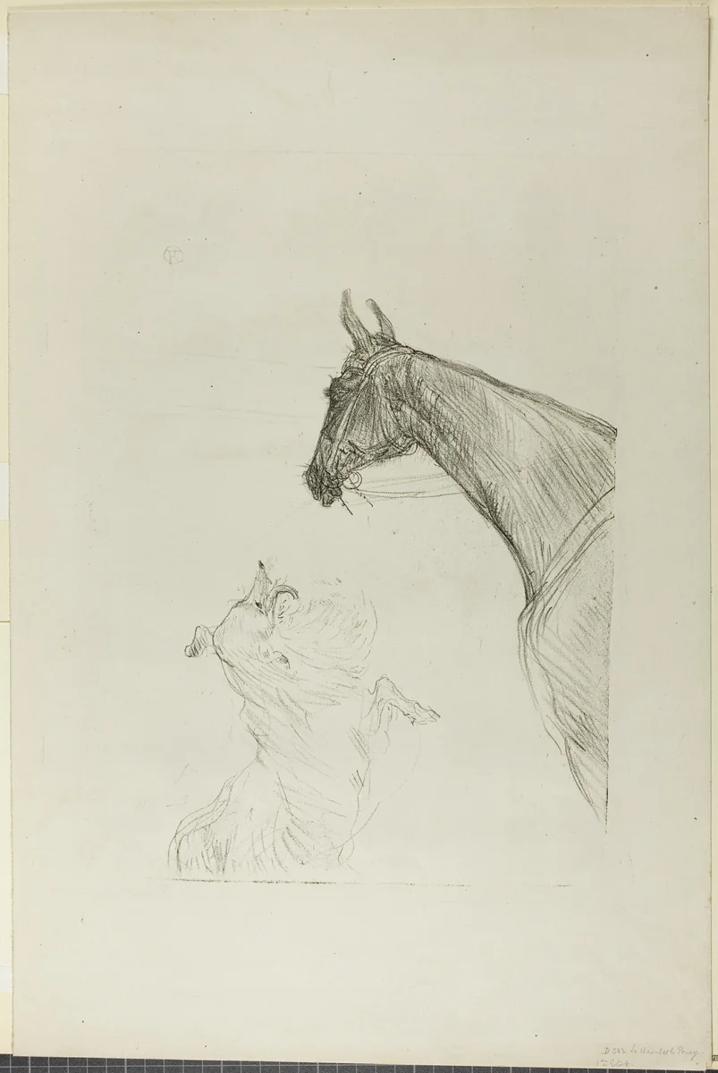 Horse and Collie by Henri de Toulouse-Lautrec, print, 1898