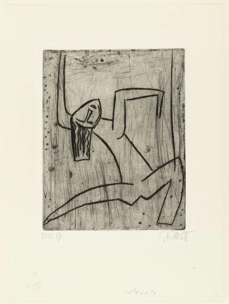 Dancer III (Tänzerin III) by Karl Schmidt-Rottluff, print, 1922