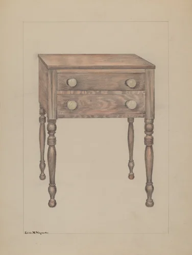 Two Drawer Stand by Edith Magnette, index of american design, 1936