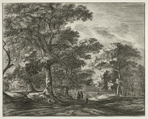 Six views in the Wood of the Hague (series) by Roelant Roghman, print, 1640-1652