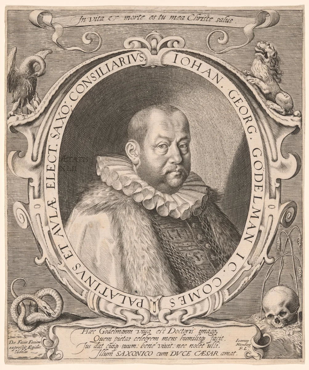 Johann Georg von Gödelmann, Law Professor, Diplomat by Aegidius Sadeler, print, 1601