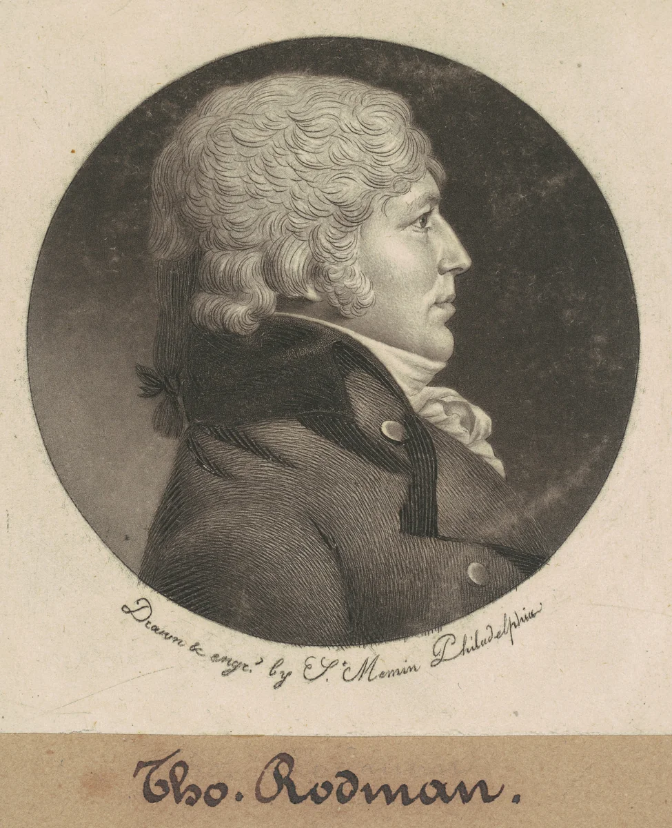 Thomas Rodman by Charles B. J. Févret de Saint-Mémin, print, 1799