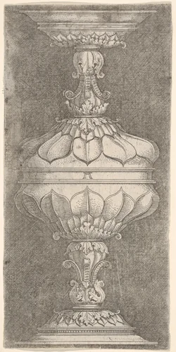 Double Goblet with Flat Leaves by Albrecht Altdorfer, print, 1500-1538