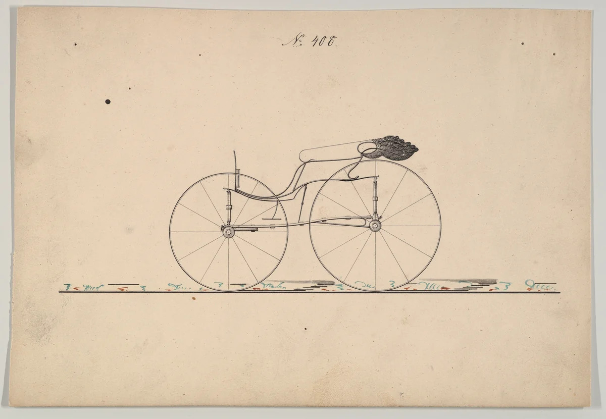 Design for Wagon, no. 408 by Brewster & Co., drawing, 1860-1870