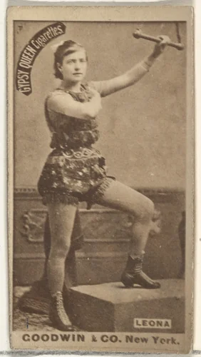 Leona, from the Actors and Actresses series (N171) for Gypsy Queen Cigarettes by Goodwin & Company, photograph, 1886-1890