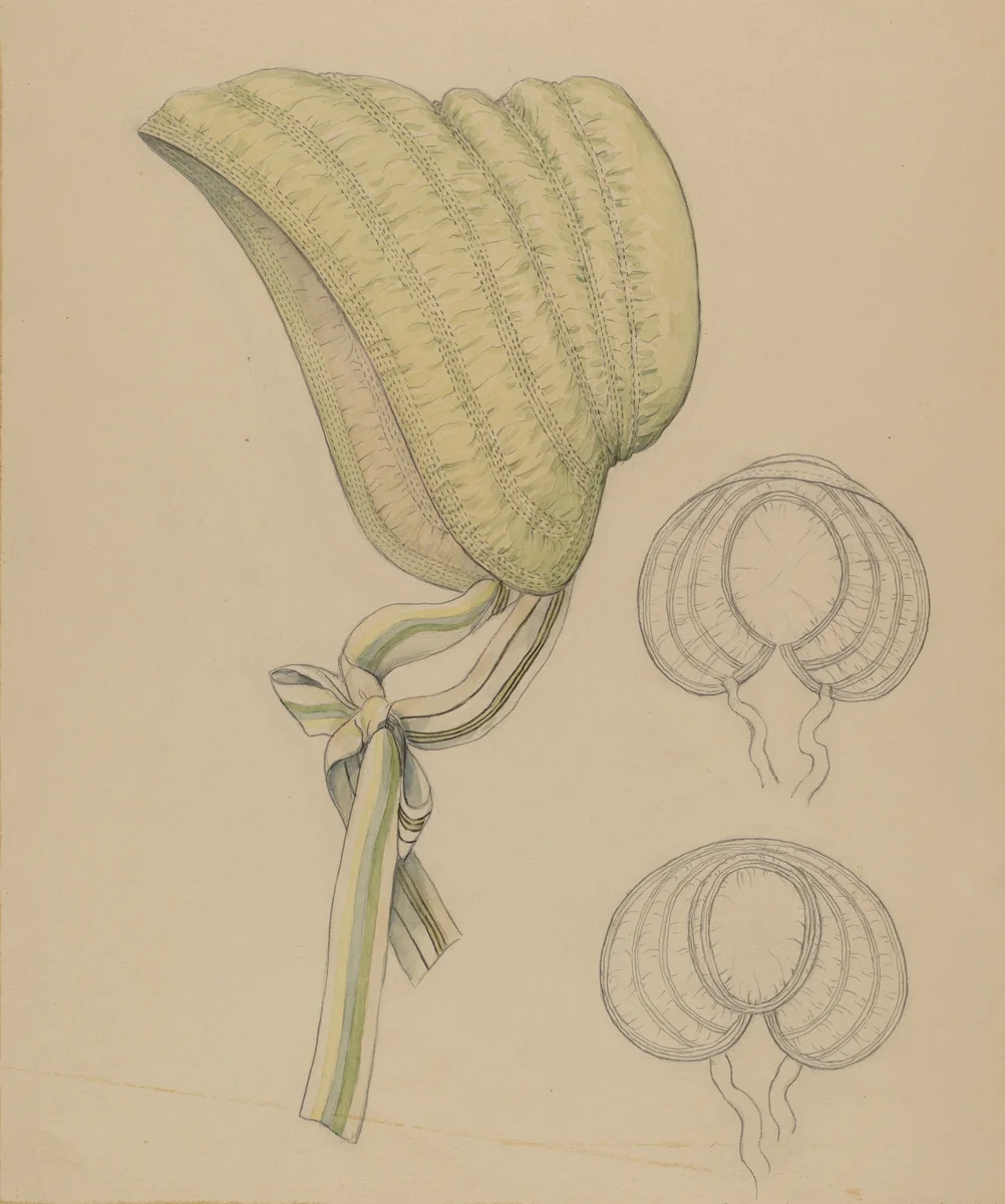 Bonnet by Jessie M Benge, index of american design, 1936