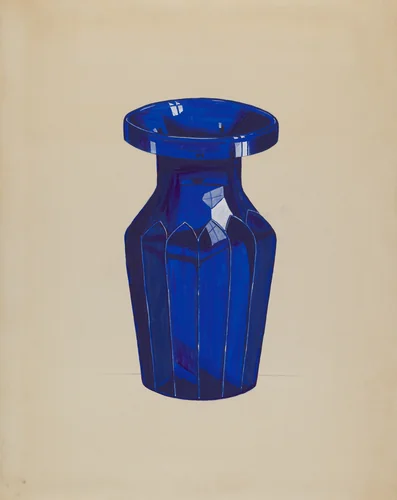 Cobalt Vase by Dorothy Posten, index of american design, 1936