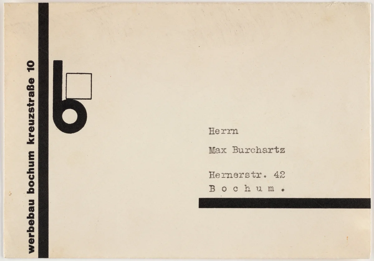 Werbebau Bochum by Max Burchartz, design, 1925