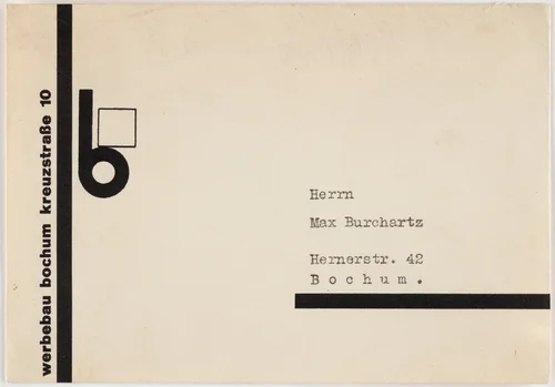 Werbebau Bochum by Max Burchartz, design, 1925
