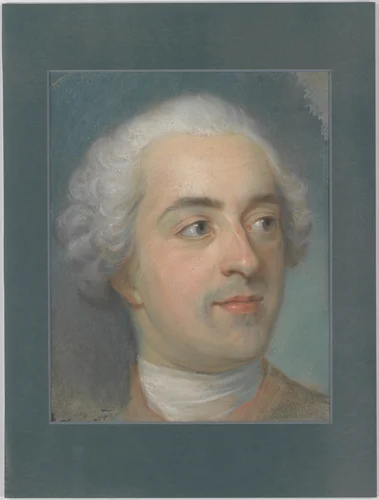 Préparation for a Portrait of Louis XV (1710-1774) by Maurice Quentin de La Tour, drawing, 1745