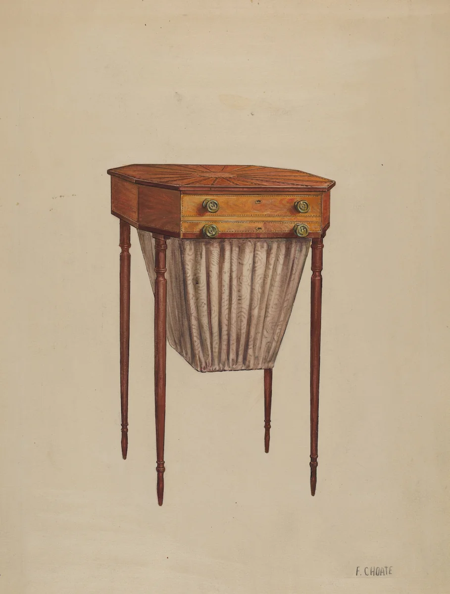 Sewing Table by Florence Choate, index of american design, 1936