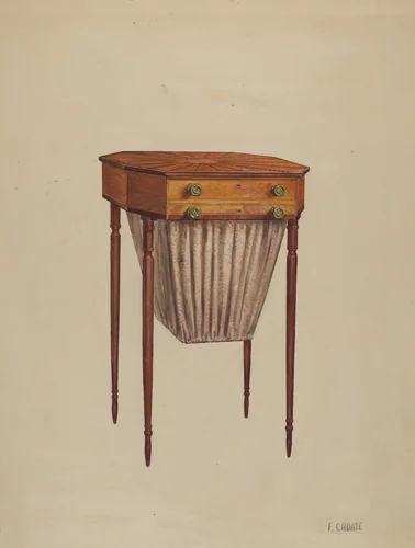 Sewing Table by Florence Choate, index of american design, 1936