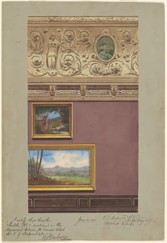 Proposed Wall Decoration No. 2, Old Corcoran Gallery of Art by Vincent G. Stiepevich, drawing, 1880