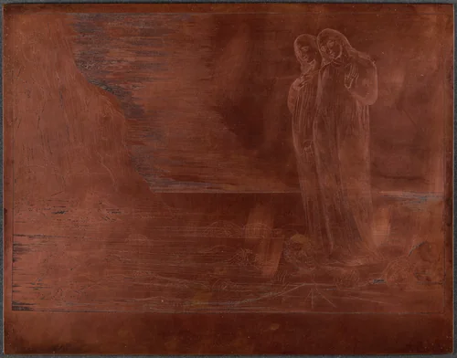 The Circle of the Traitors; Dante's Foot Striking Bocca degli Abbate by William Blake, technical material, 1827