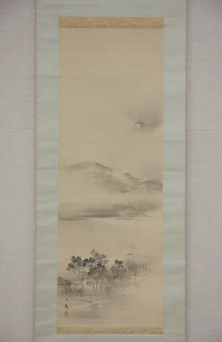 Landscape with the Moon by Shiokawa Bunrin, painting, 1800-1899