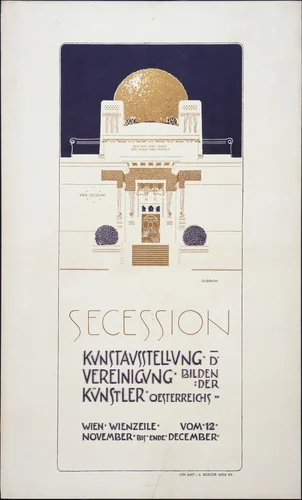 Poster for the Second Secession Exhibition by Joseph Maria Olbrich, design, 1898