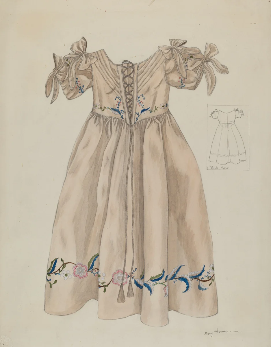 Child's Dress by Mary E. Humes, index of american design, 1936