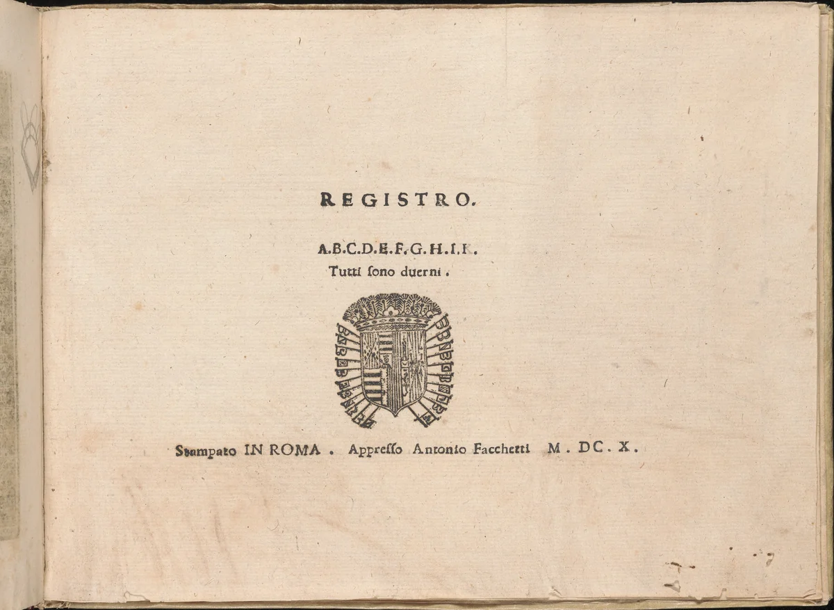 Fiore D'Ogni Virtu Per le Nobili Et Honeste Matrone, page 40 (recto) by Isabella Catanea Parasole, book, 1610