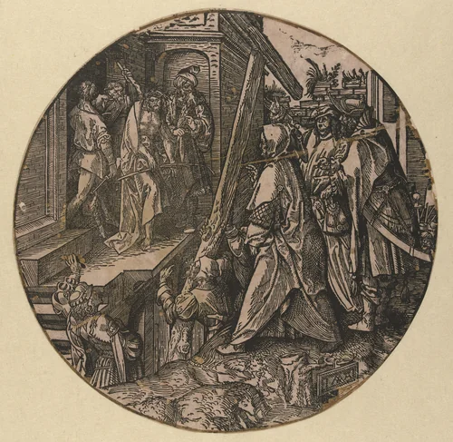 Pilatus toont Christus aan het volk (Ecce Homo) by Unknown, print, 1517-1533