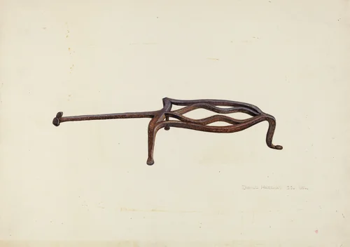 Flat Iron Holder by Donald Harding, index of american design, 1940