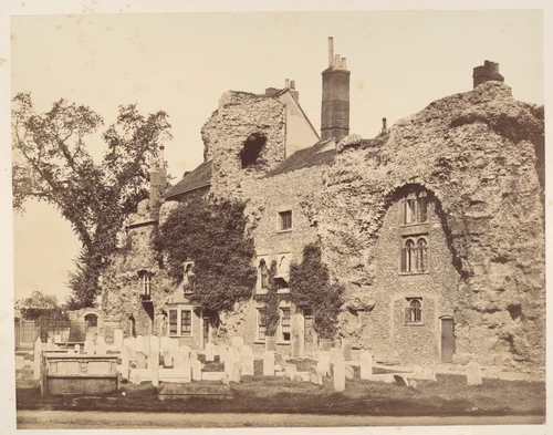 Remains of the Abbey Church, Bury St. Edmunds by George Downes, photograph, 1857