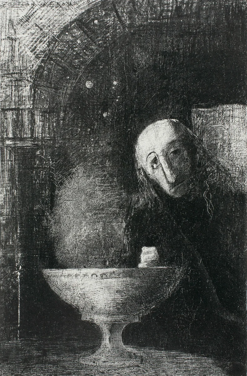 The Infinite Search, from Night by Odilon Redon, print, 1886