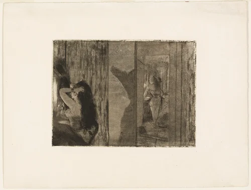 Actresses in Their Dressing Rooms by Edgar Degas, print, 1879-1880