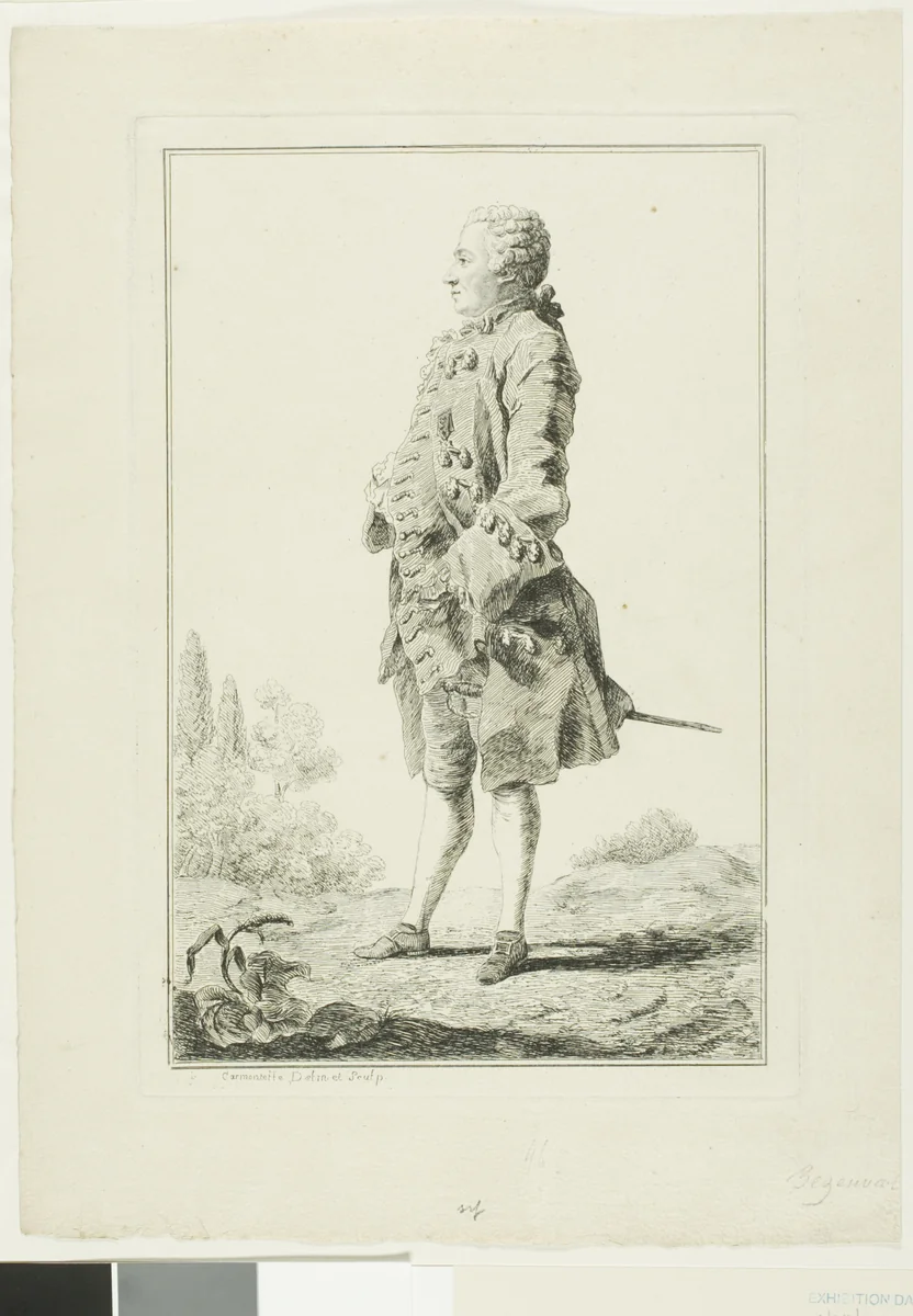 Peter Josef-Victor de Benseval by Louis Carrogis de Carmontelle, print, 1737-1806