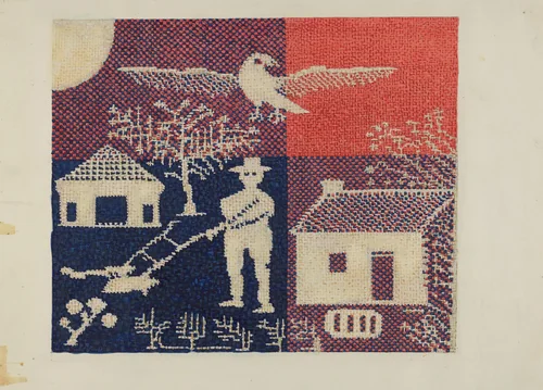 Coverlet Detail by Ruth M. Barnes, index of american design, 1937