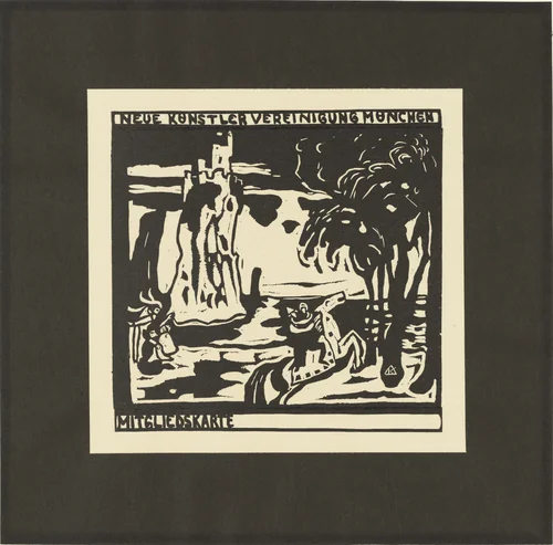 Rock (Membership Card for the New Artists' Association Munich) [Felsen (Mitgliedskarte für die Neue Künstlervereinigung München)] by Wassily Kandinsky, print, 1908