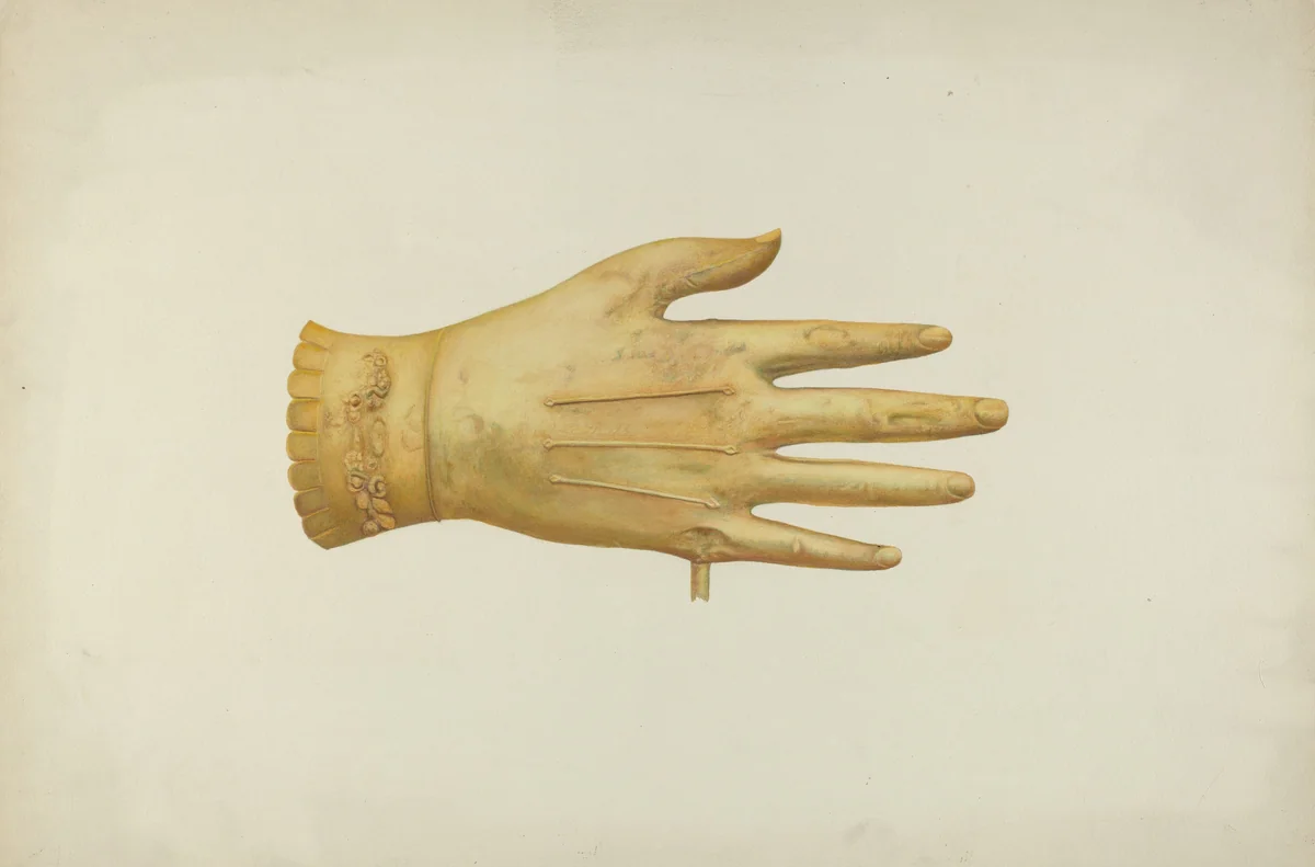 Metal Weather Vane: Glove by Harriette Gale, index of american design, 1941