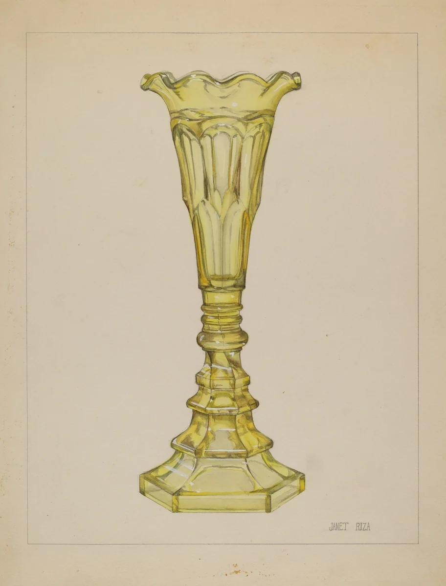 Vase by Janet Riza, index of american design, 1936