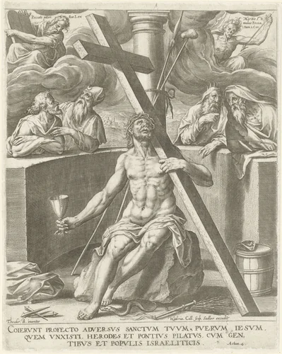 Allegorie op de Heilsgenade door het geloof in Christus by Unknown, print, 1570-1600