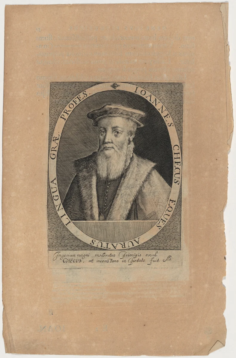 Sir John Cheke, Tutor to Edward VI by Magdalena van de Passe
Willem de Passe, print, 1620