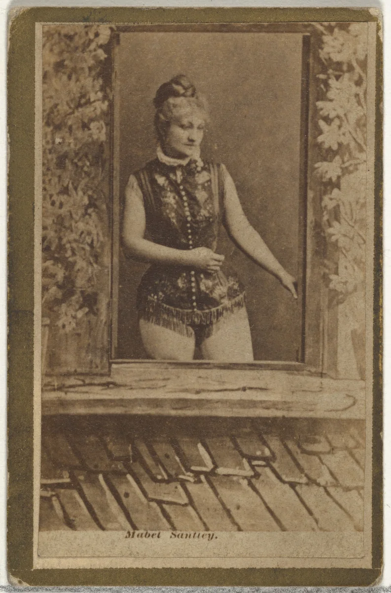 Mabel Santley, from the Actresses and Celebrities series (N60, Type 2) promoting Little Beauties Cigarettes for Allen & Ginter brand tobacco products by Allen & Ginter, photograph, 1887
