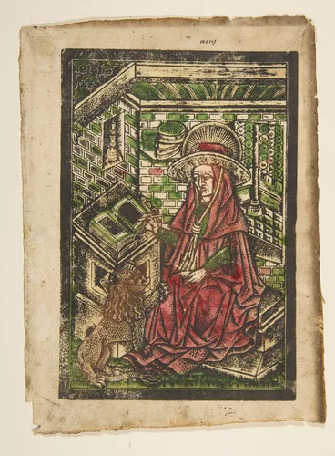 St. Jerome in his Study by anonymous, print, 1400-1499