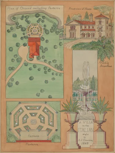 Italian Style Villa by Virginia Richards, index of american design, 1936