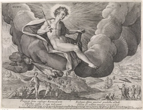 Oostenwind by Unknown, print, 1589-1611