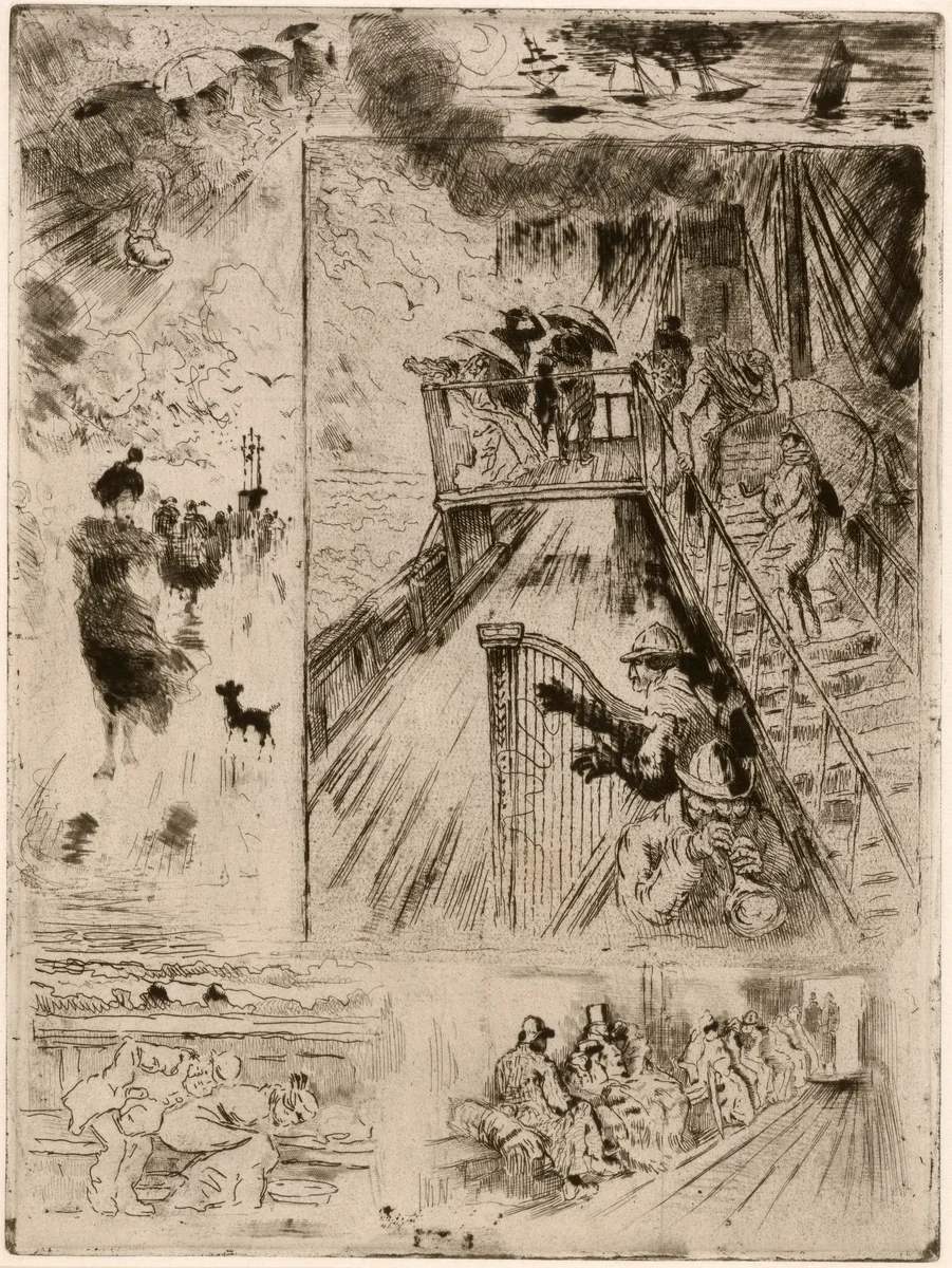 La Traversée (The Passage) by Félix-Hilaire Buhot, print, 1879-1885