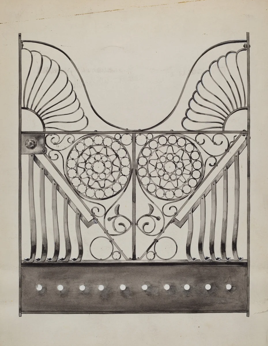 Iron Gate by Sebastian Simonet, index of american design, 1936