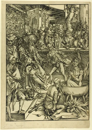 The Martyrdom of St. John, from The Apocalypse by Albrecht Dürer, print, 1496-1498