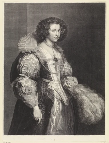 Portret van Maria Louise von Thurn und Taxis by Cornelis Martinus Vermeulen, print, 1654-1709