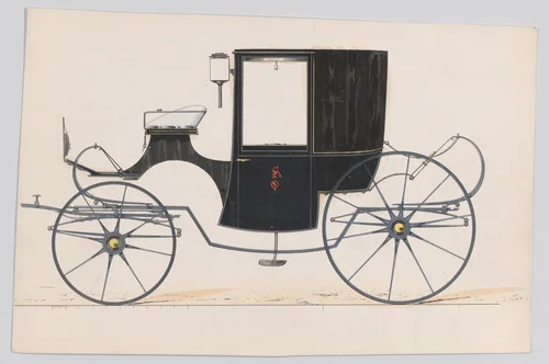 Design for Brougham/D'Orsay by anonymous, print, 1875-1885