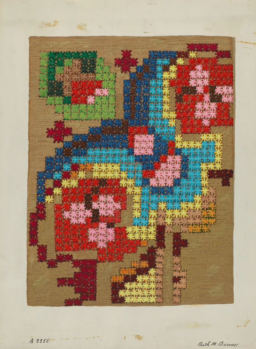 Table Cover by Ruth M. Barnes, index of american design, 1936